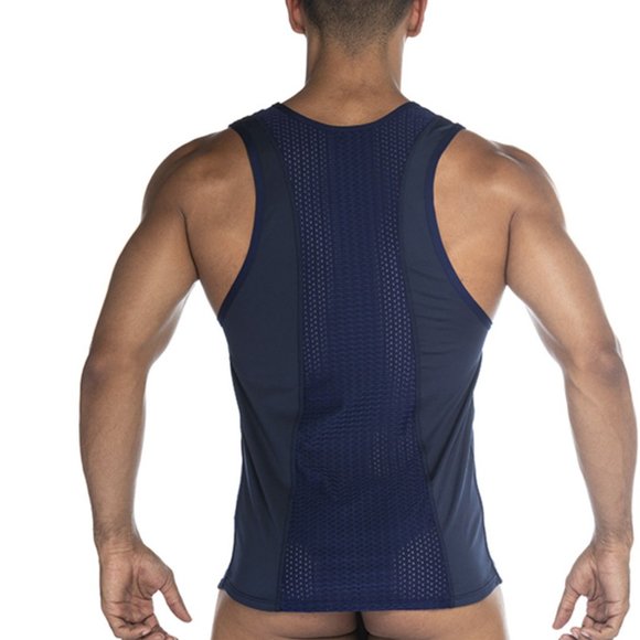 GIGO STRETCH BLUE TANK TOP - Picture 4 of 6